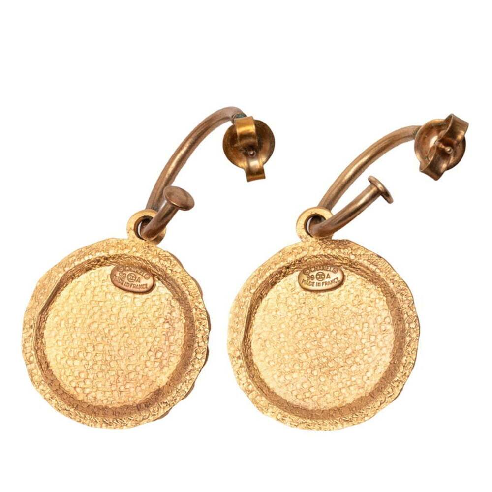 CHANEL Authentic Vintage Gold Earrings - Picture 2 of 3